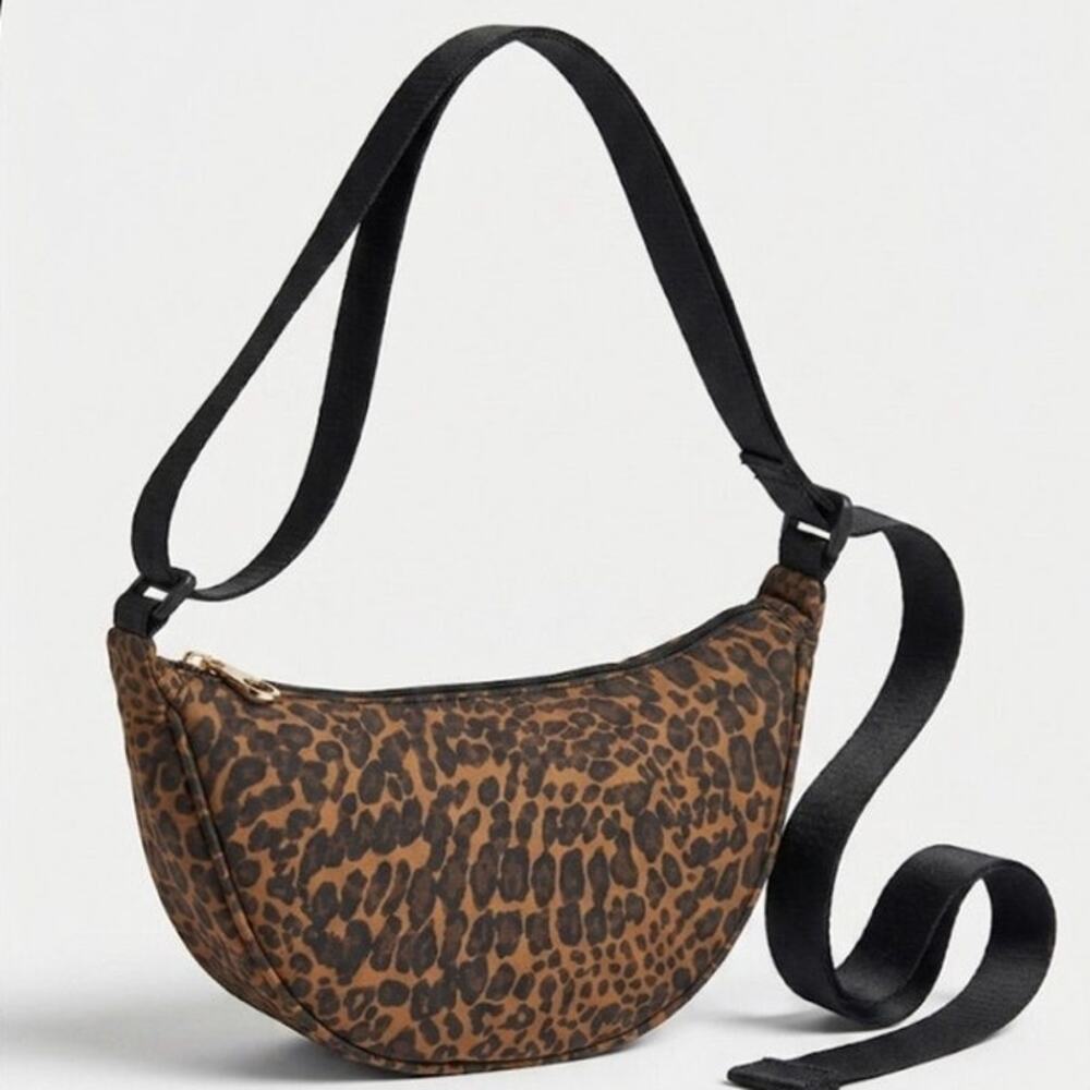 Universal Thread Crossbody Bag Essential Crescent Sling Leopard NWT